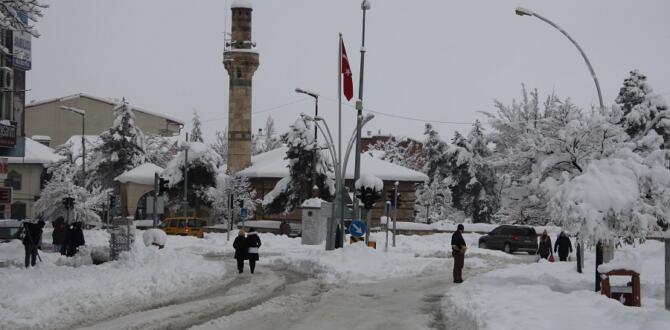 Kar yağışı Seydişehir’de etkili oldu (VİDEO HABER)